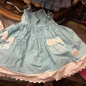 Well Dressed Wolf Sky Blue and White Casual Dress